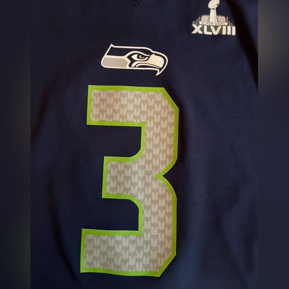 Seattle Seahawks / Russell Wilson #3 NFL Jersey / Excellent Condition / 🚭 - Picture 3 of 6